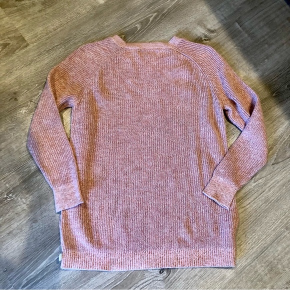 Loft Light Pink Button Sides Pullover Sweater - Picture 4 of 6